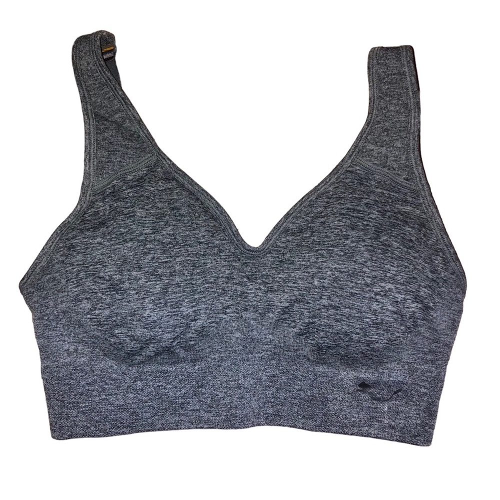 Puma gray v neck sports bra, Small - Picture 4 of 4